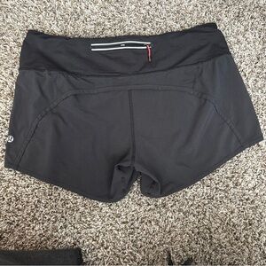 lululemon athletica Women's Black Speed Up Athletic Shorts Zip Pocket 4” inseam